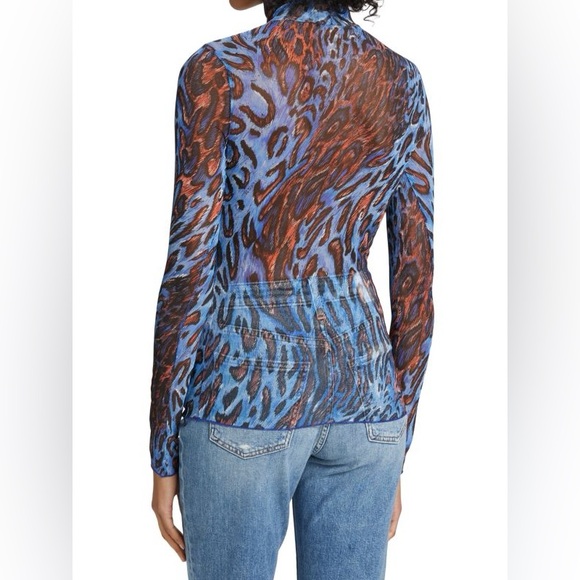 JONATHAN SIMKHAI  Asher Mesh Turtleneck Top Size xs - Picture 3 of 9